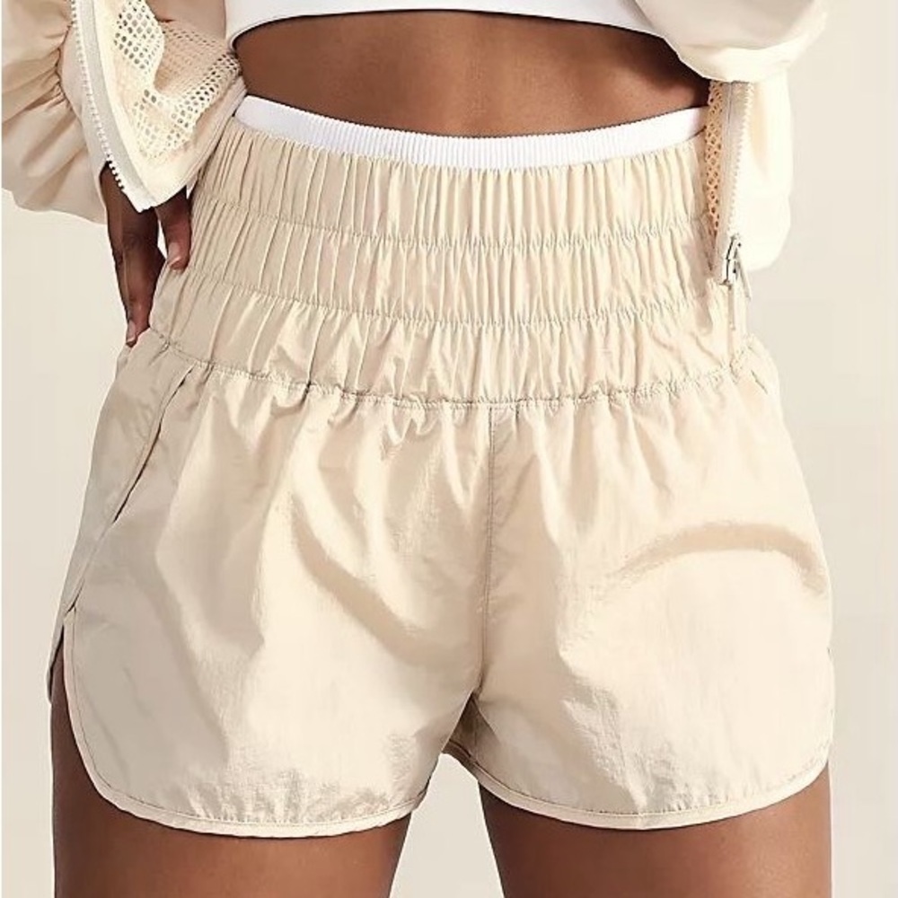 Free People Movement Women’s The Way Home Shorts Bright Cream Size Large